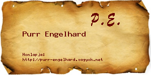 Purr Engelhard névjegykártya